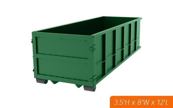 a 10-yard dumpster is perfect for small-scale home renovation projects, yard waste removal, and hauling away debris from a small construction site